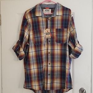 NWT Urban Pipeline Ls button up plaid shirt